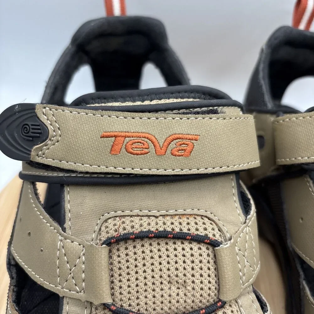 Teva Deacon Fisherman Sandals Mens 12 Khaki Sport Water Hiking ShocPad 6968